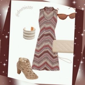 🌟 Beautiful chervon Keyhole Swing dress 🌟